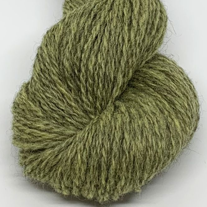 Hovedbilde Blåne pelsullgarn, støvet lys lime