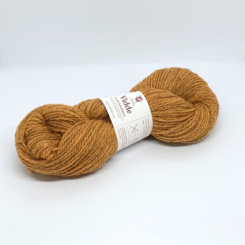 Vidde lamullgarn, lys oransje