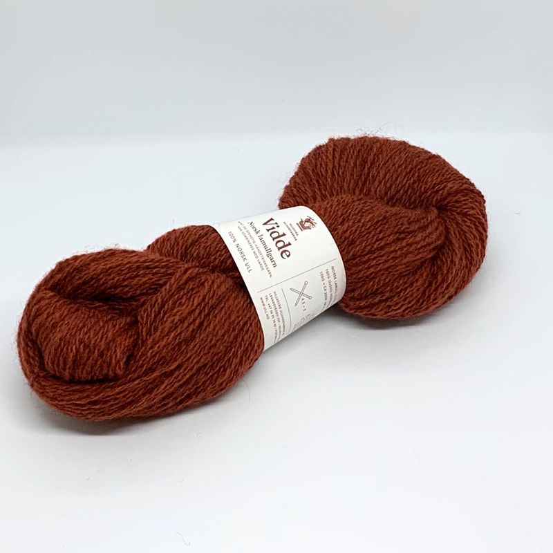 Vidde lamullgarn, kobberrød