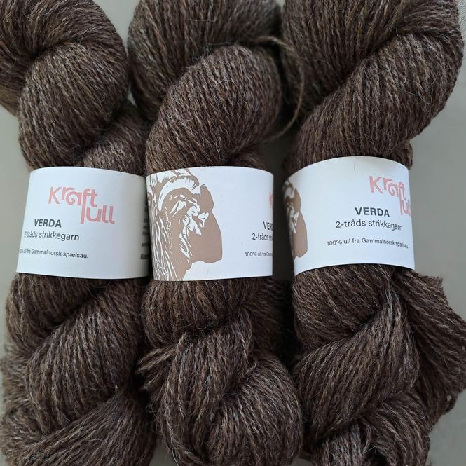 Hovedbilde VERDA  strikkegarn Brunt