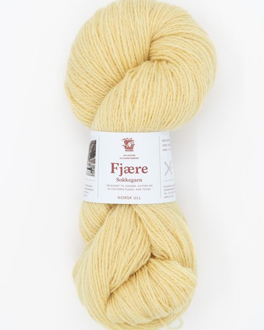 Main Image Fjære sokkegarn, lys gul